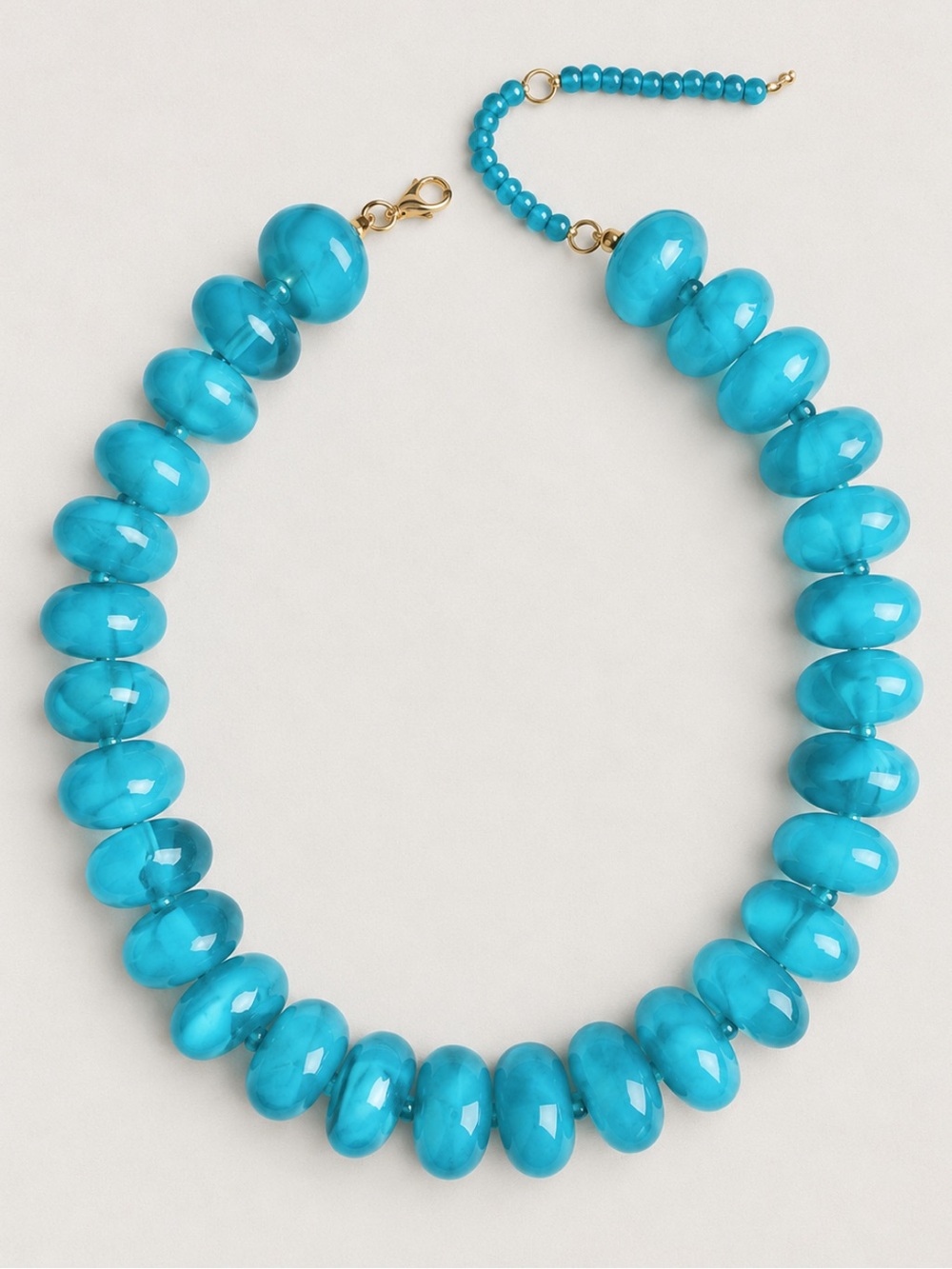 New! Preppy Colorful Blue Beaded Dopamine Necklace (2001) NWOT